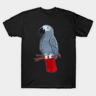 African Grey Parrot T-Shirt